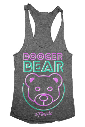 Booger Bear Girls Racerback Tank (Heather Grey)